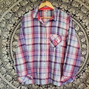 Victoria's Secret Plaid Flannel Pajama Top